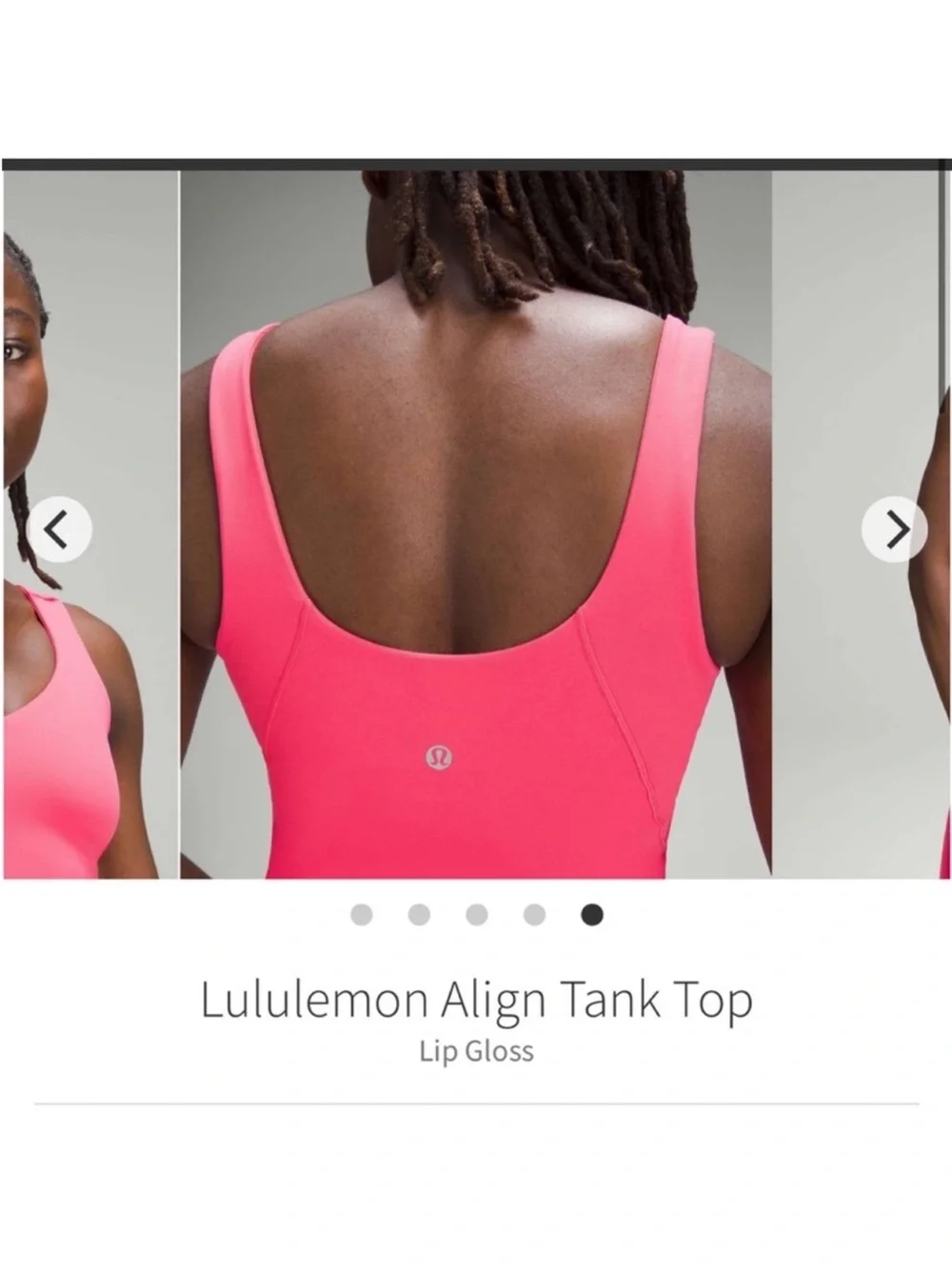 Lululemon Align Tank Top Lip Gloss Pink Sz 6